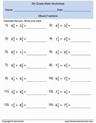 Image result for Multiplying Fractions Worksheets 5th Grade