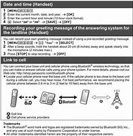 Image result for Panasonic Phone Reset Time and Date and Time