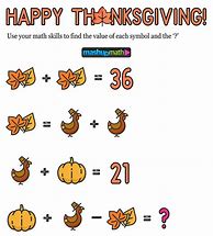 Image result for Thanksgiving Math Puzzles