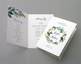 Image result for Wedding Program Booklet Template