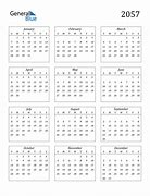 Image result for 2057 Calendar