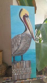 Image result for Pelican Art for Kids with Sunset