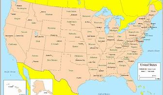 Image result for Map of United States with States Labeled