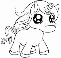 Image result for Adorable Baby Unicorn Coloring Page