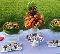 Image result for Chocolate Fountain Fruit Display