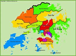 Image result for Hong Kong Districts Map