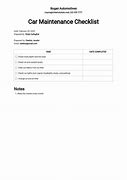 Image result for Car Maintenance Checklist Form