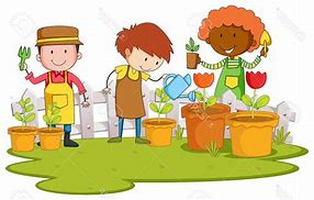 Image result for Child Gardening Clip Art