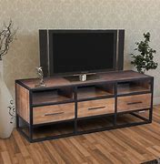 Image result for Wood and Metal TV Console