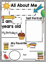 Image result for All About Me Book Template