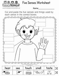 Image result for Free Printable 5 Senses Worksheets