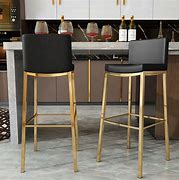 Image result for Rounded Back Leather Bar Stools
