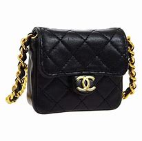 Image result for Grey Chanel Purse Black and Gold Chain