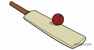 Image result for Cartoon Cricket Ball and Bat