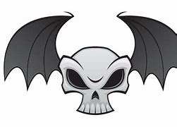 Image result for Skull with Bat Wings Drawing