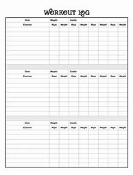 Image result for 3-Day Workout Journal Template