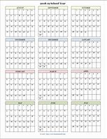 Image result for Printable School Year Calendar