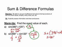 Image result for Sum and Difference