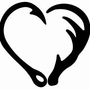 Image result for Fish Hook Heart Silhouette