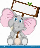 Image result for Cute Elephant Hold Board Cartoon