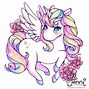 Image result for Rainbow Unicorn Drawing Sketch Małe