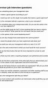 Image result for Supervisor Interview Questions
