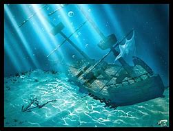 Image result for Cartoon Sunken Ship