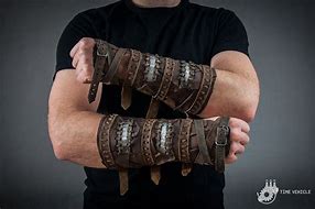 Image result for Leather and Steel Bracers