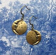 Image result for Moon Face Earrings