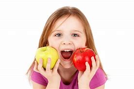 Image result for A Child Eating a Pealed Piece of Apple