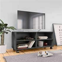 Image result for Whalen Industrial TV Stand with Wheels
