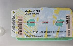 Image result for Windows 7 Serial Key OEM