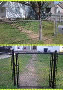 Image result for Wood and Chain Link Fence