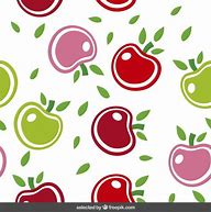 Image result for Cute Cartoon Apple Pattern