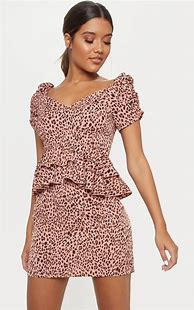 Image result for Leapord Print Mini Dress