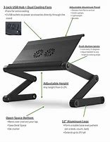 Image result for Adjustable Laptop Stand with Cooling Fan