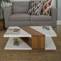 Image result for White and Wood Coffee Table Modern