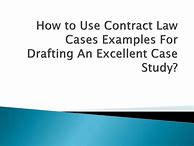 Image result for Contract Cases Examples