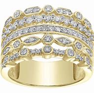 Image result for Yellow Gold Diamond Anniversary Rings