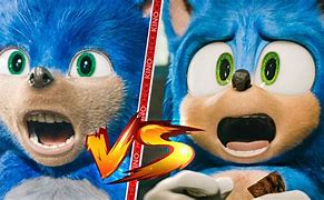 Image result for Sonic Movie Old vs New Design