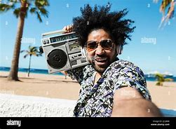 Image result for Guy Outside with Boombox