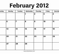Image result for February 2012 Federal Calendar