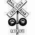 Image result for Railroad Crossing Sign Black and White Clip Art