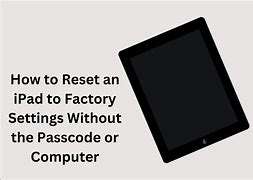 Image result for How to Factory Reset iPad On PC