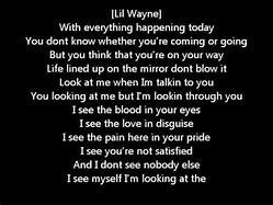 Image result for Lil Wayne Mirror Lyrics