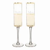 Image result for Personalized Wedding Champagne Flutes Gold