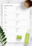 Image result for Address Book Sheet Template