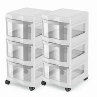 Image result for Plastic Storage Organizer with Drawers