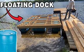 Image result for DIY Floating Dock with Barrels