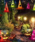 Image result for Outdoor Halloween Decorations Lighting